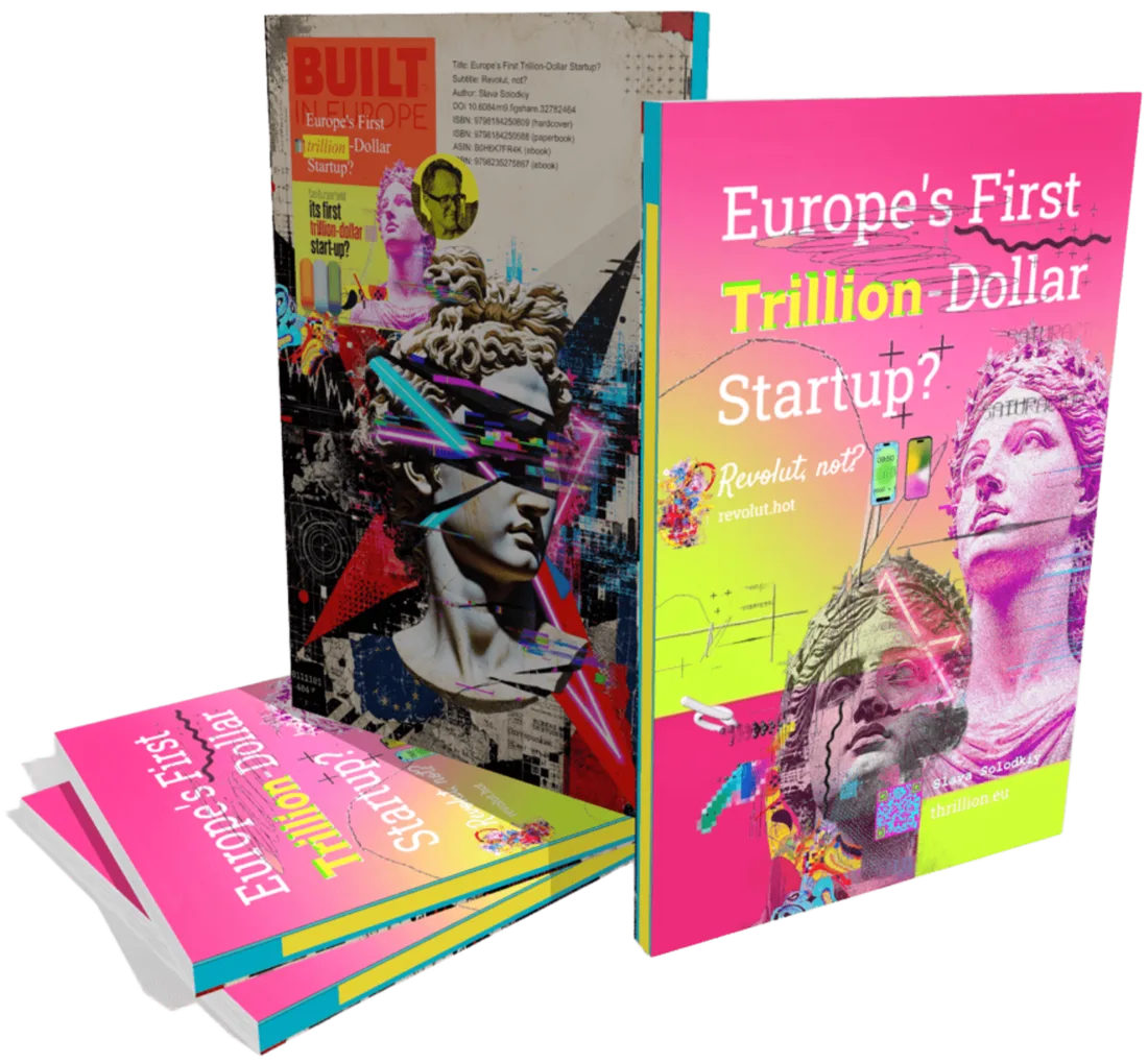 3D rendering of Europe's First Trillion-Dollar Startup book cover