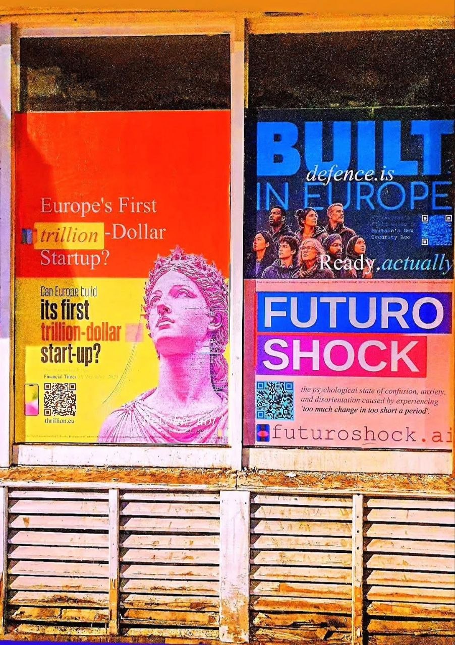 Poster pasted on a London hoarding, 13 July 2026